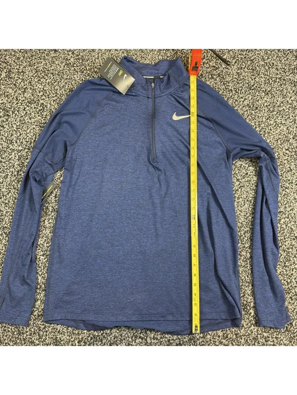 Nike Dri-Fit Running Quarter Zip Pullover Men's Large Blue Heather